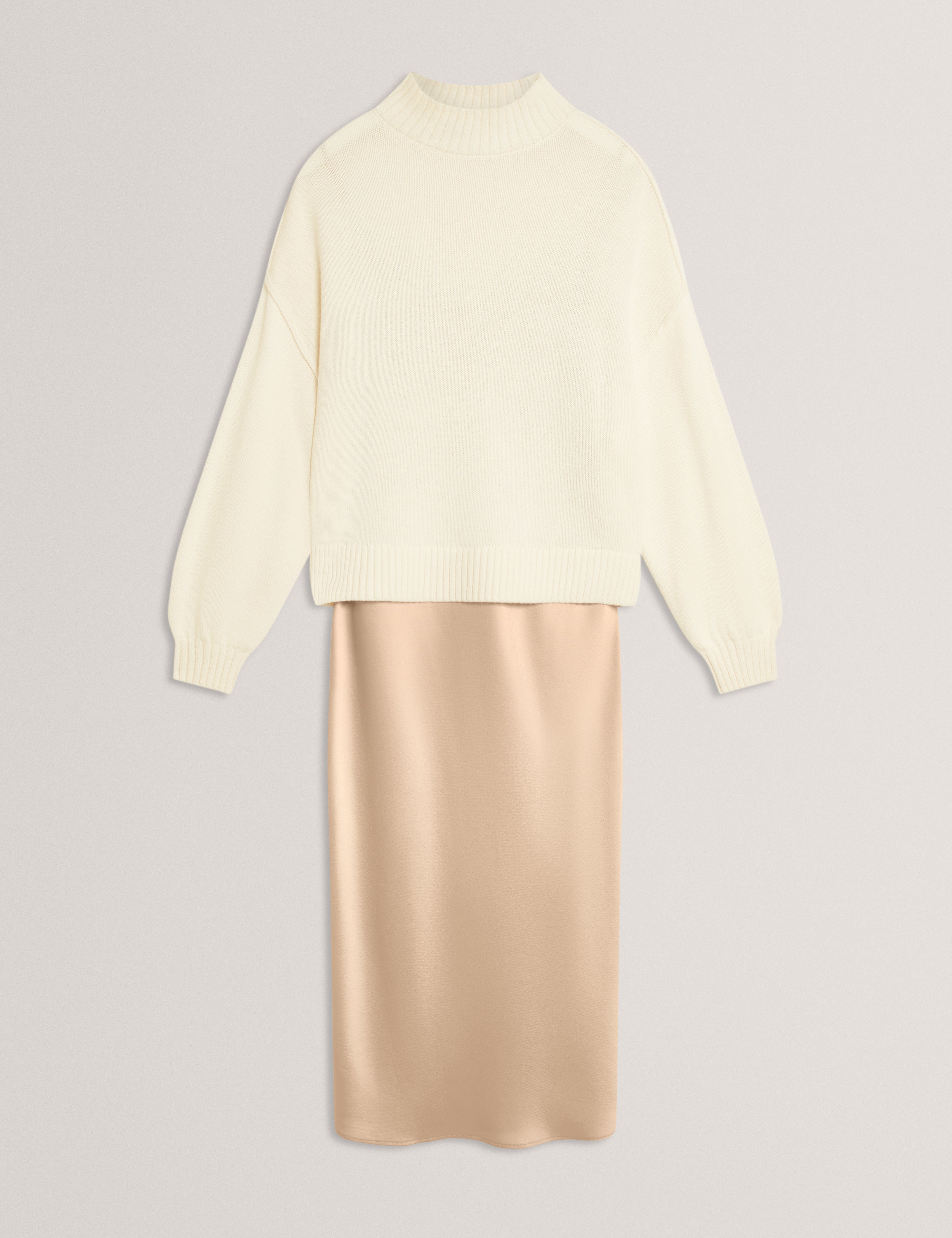 HARISA: 2 in 1 Knitted Jumper With Slip Dress