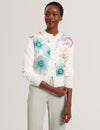 VARRLA: Printed Woven Front Cardigan