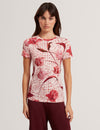 SORRENA: Printed Fitted Tee
