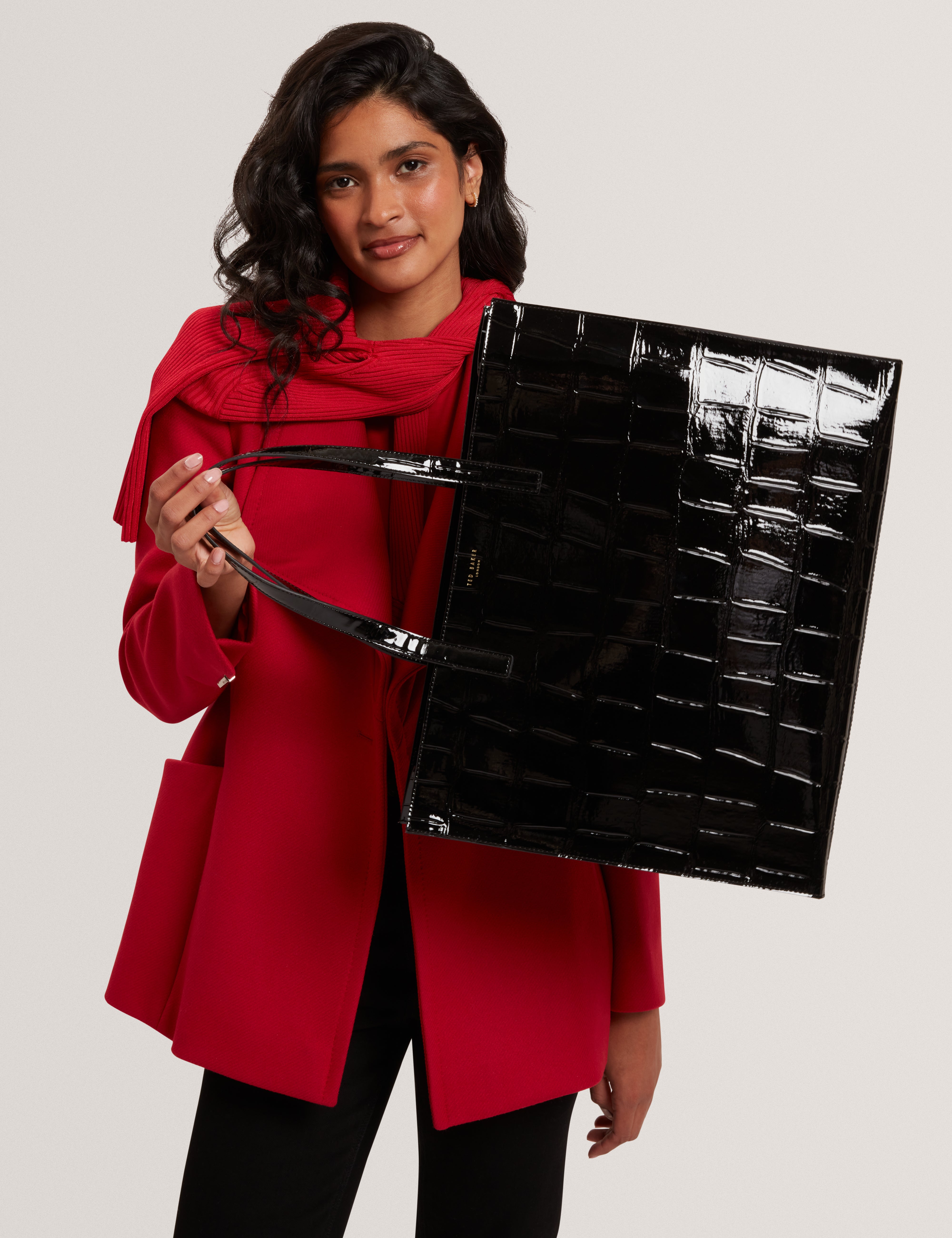 Women's VIVVIEN: Croc Effect Extra Large Icon Bag – Poseidon