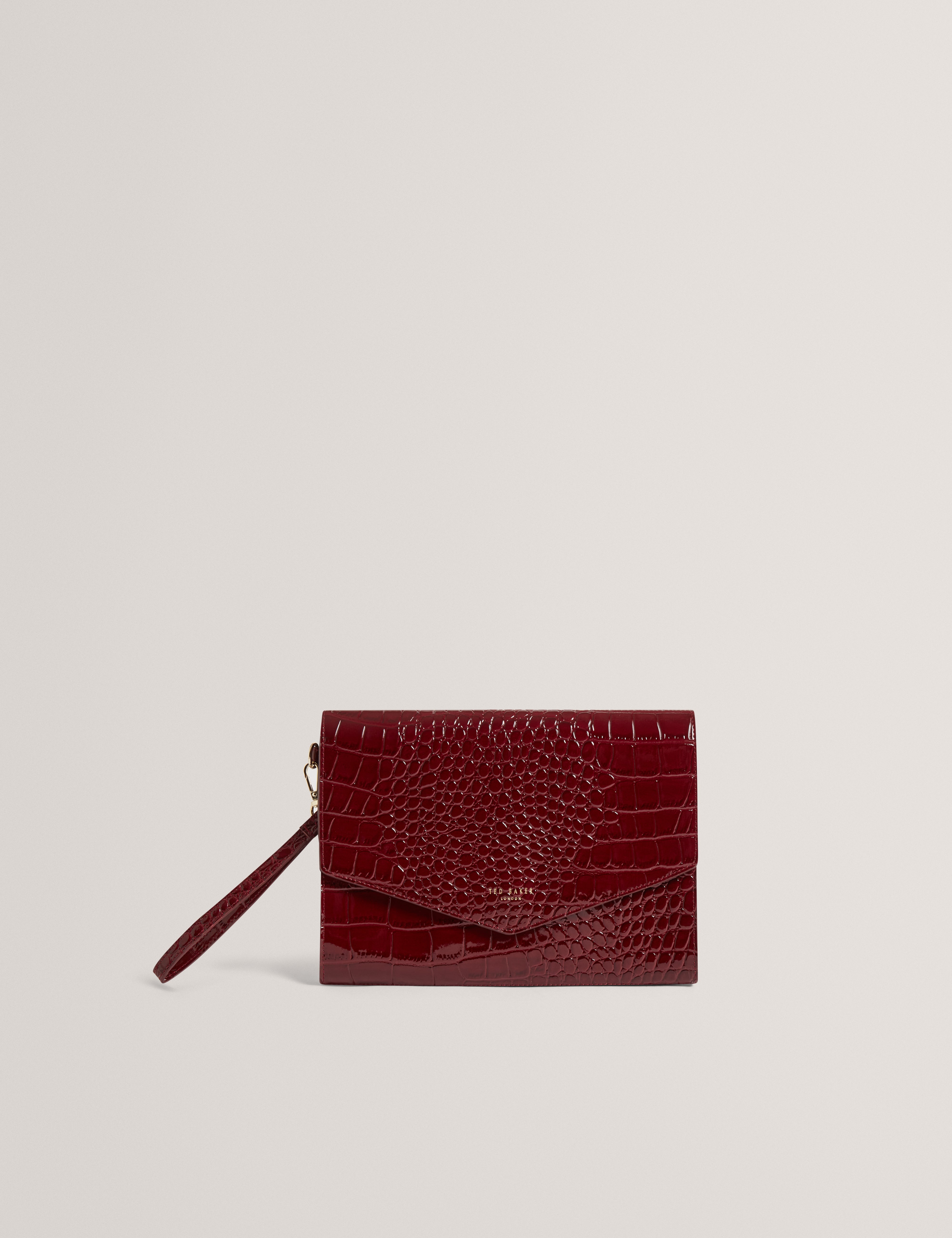 WESSLIE: Croc Effect Icon Envelope Pouch
