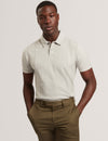 CHAMOL: Ss Herringbone Panel Polo