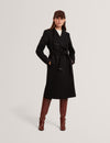 ROSE: Mid Length Belted Wool Wrap Coat