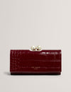 VIVIIN: Croc Effect Large Rose Bobble Purse