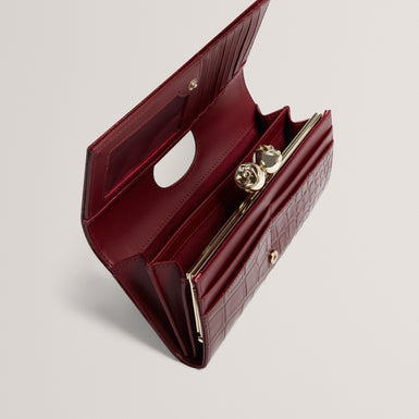 VIVIIN: Croc Effect Large Rose Bobble Purse