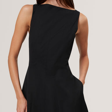 HAZZIA: Seam Detail Bubble Hem Midi Dress