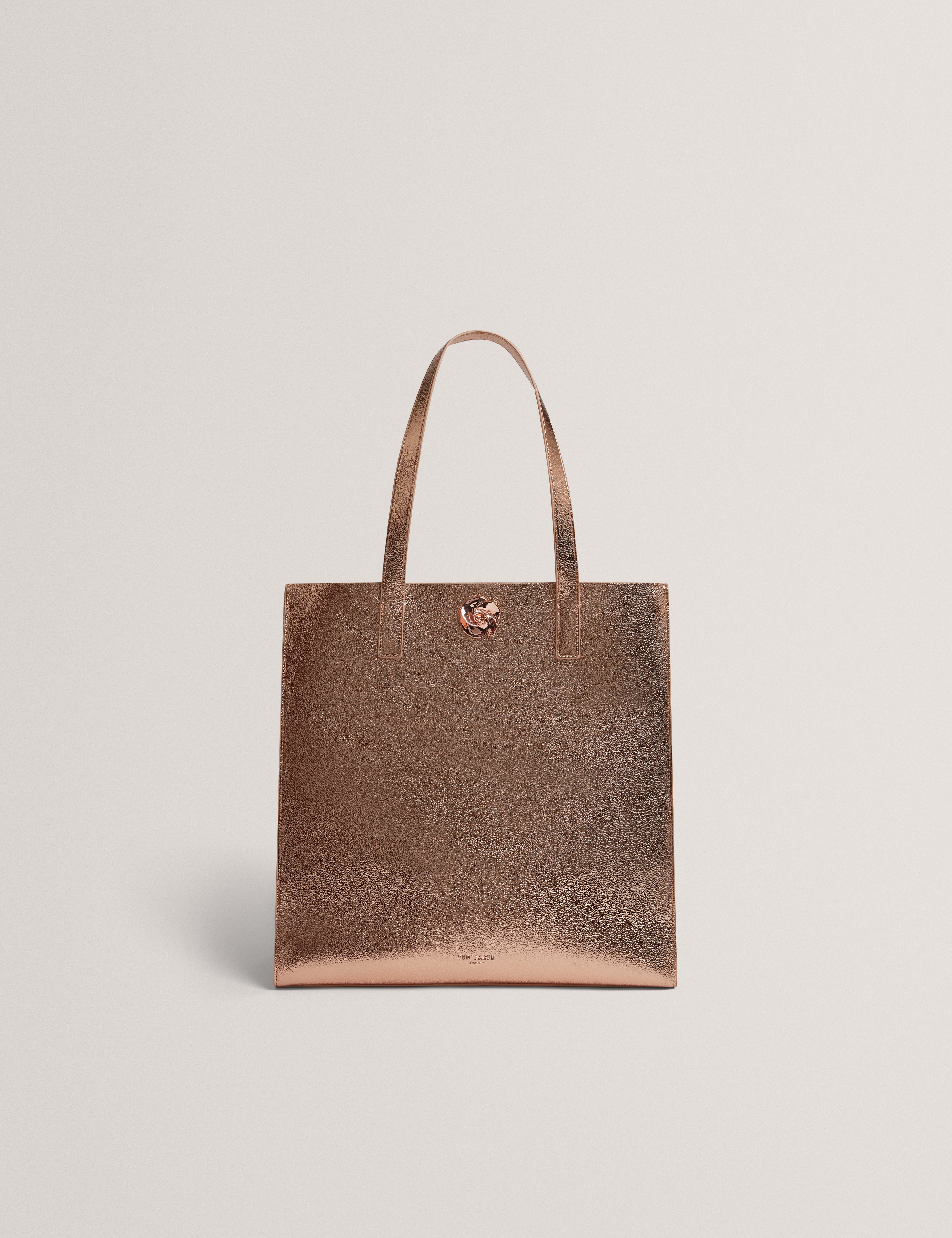 ROSMAH: Rose Detail Metallic Large Icon Bag