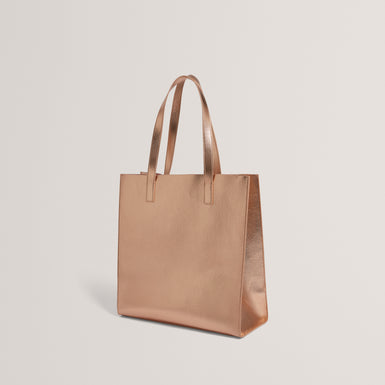 ROSMAH: Rose Detail Metallic Large Icon Bag