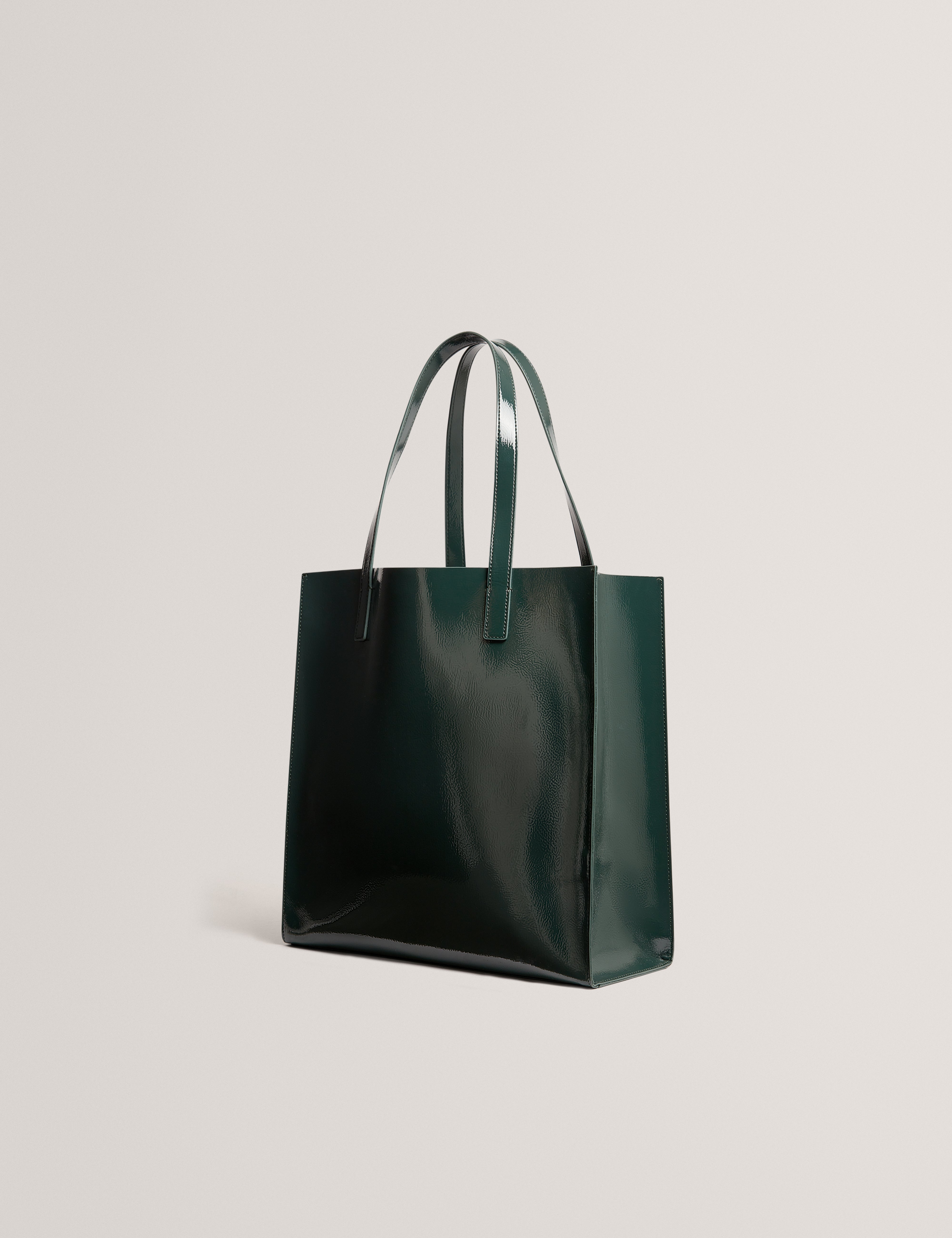 ROSENNI: Rose Detail Crinkle Large Tote Bag