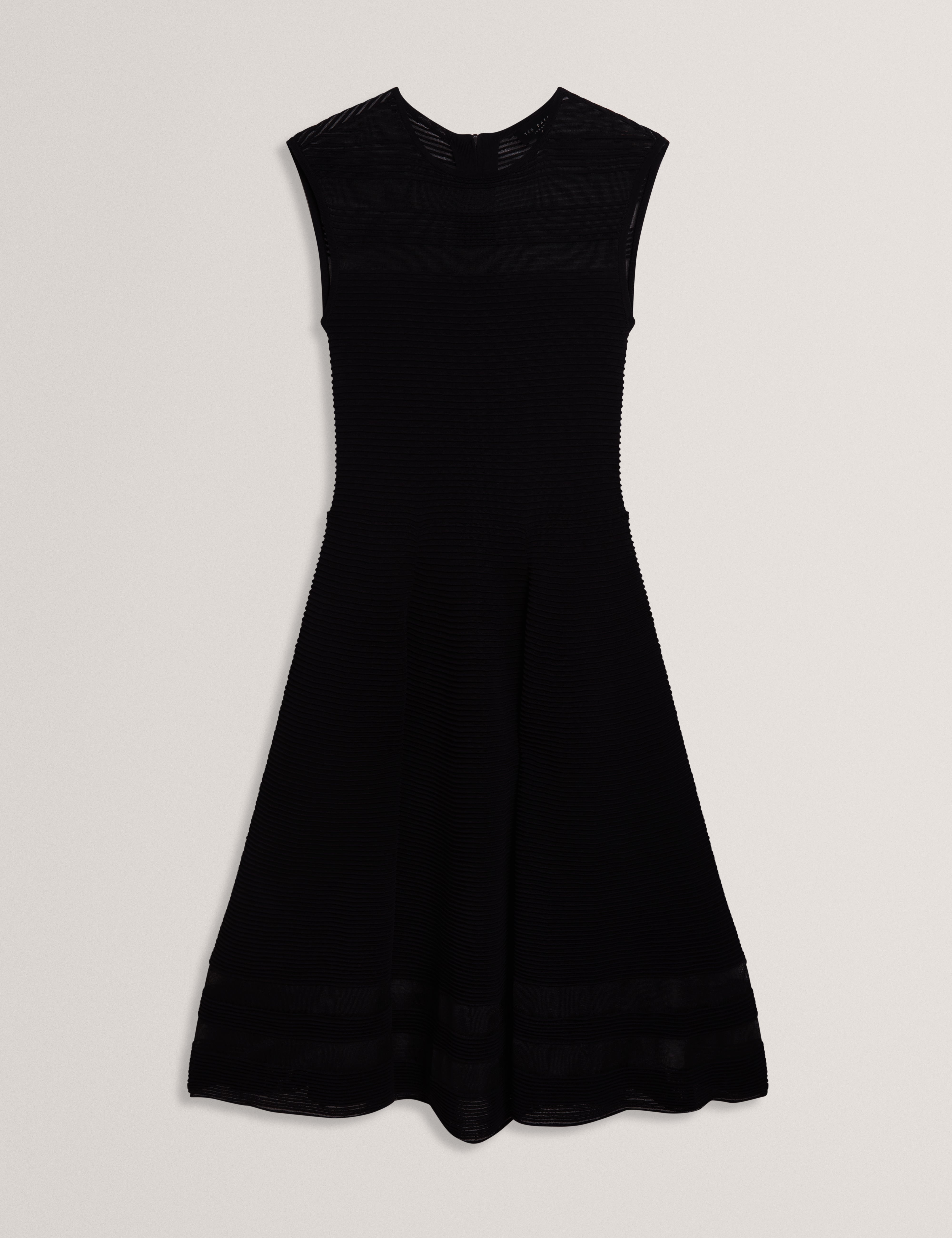 SUUSAAN: Knitted Skater Dress With Invisible Pane
