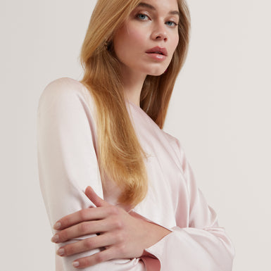 SHKYE: Diagonal Waist Seam Maxi Dress