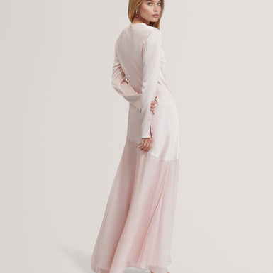SHKYE: Diagonal Waist Seam Maxi Dress