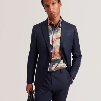 BRYNHIL: LS Regular Fit Large Painted Floral Shirt