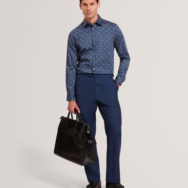 OLUFAR: LS Slim Fit Ditsy Floral Shirt