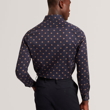 OLUFAR: LS Slim Fit Ditsy Floral Shirt