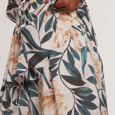 GRIESHA: Printed Mid Rise Straight Leg Trouser