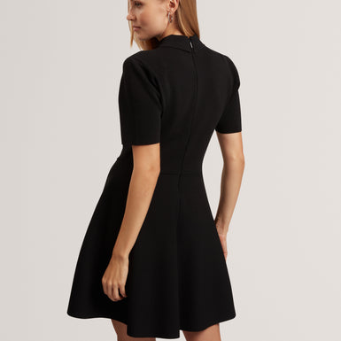 RONDAA: Mini Short Sleeve Knitted Polo Dress