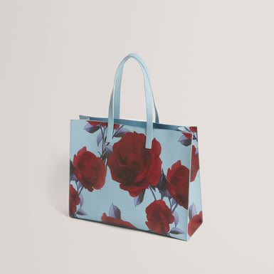 EMBERLI: Extra Large Rose Print Icon Bag