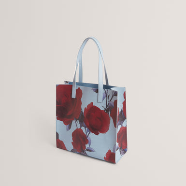 Women's ELYZAA-Large Rose Print Icon Bag