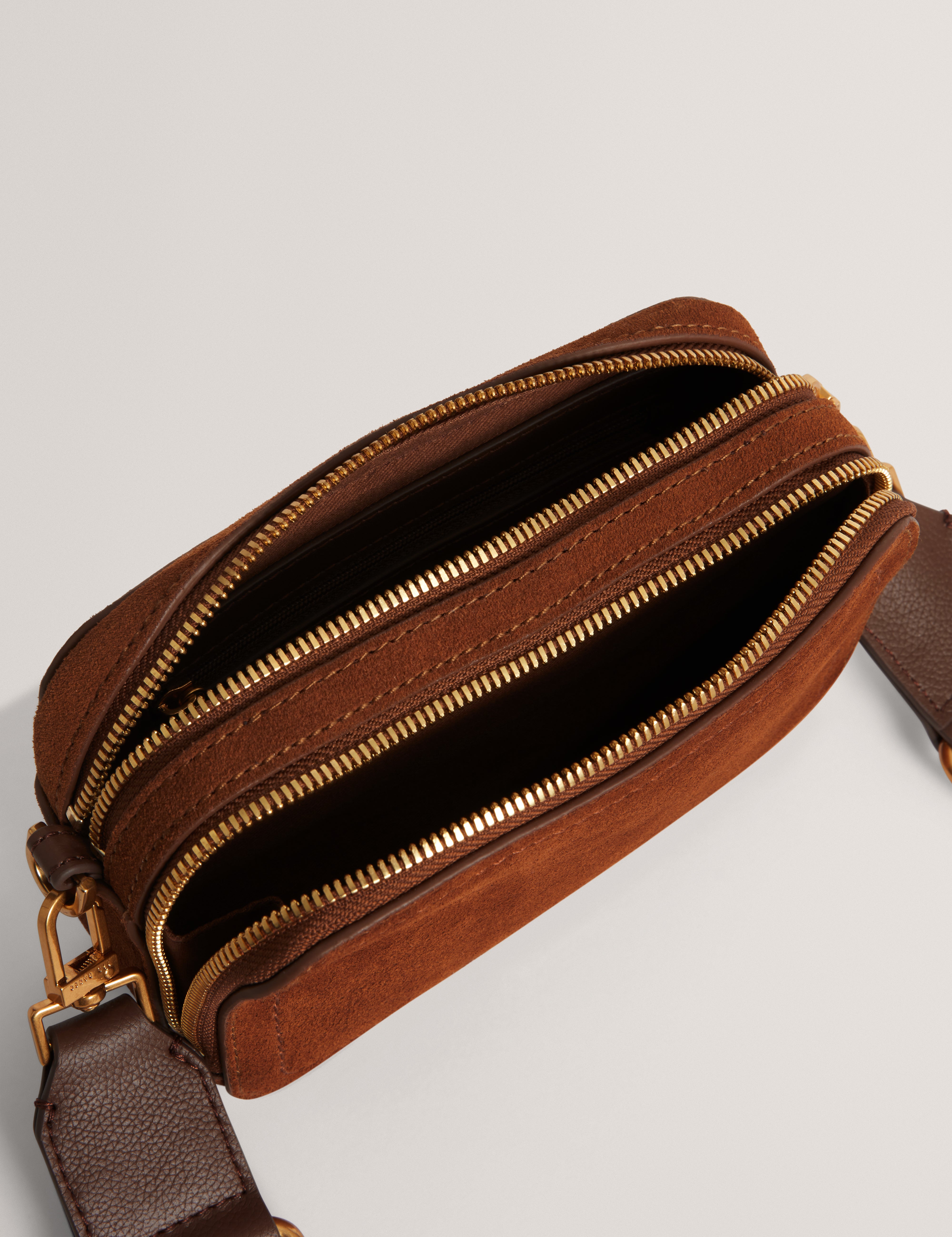 Women's SHAYANN-WEBBING SUEDE CROSSBODY CAMERA BAG