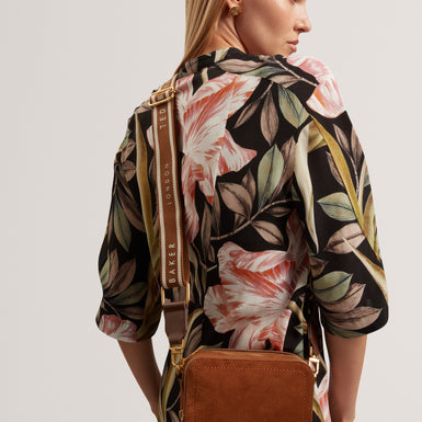 Women's SHAYANN-WEBBING SUEDE CROSSBODY CAMERA BAG