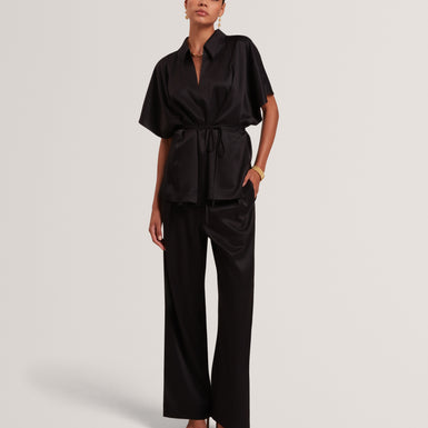 HERRIA: Straight Leg Elastic Back Trouser