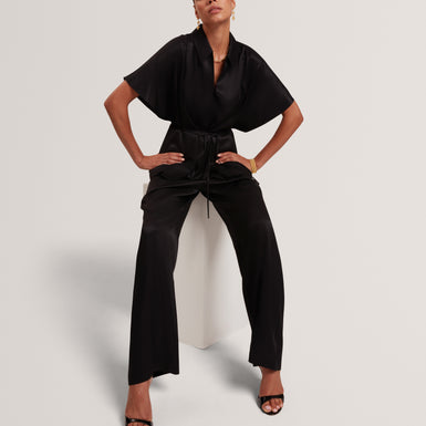 HERRIA: Straight Leg Elastic Back Trouser