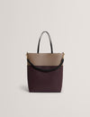 WYNSLOW: Woven Handle Colourblock Large Bag