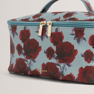 Women's EVALIIN-Large Rose Print Makeup Bag