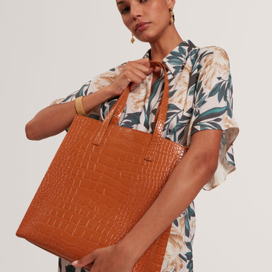 Women's WENELLA-Croc Effect Large Icon Bag