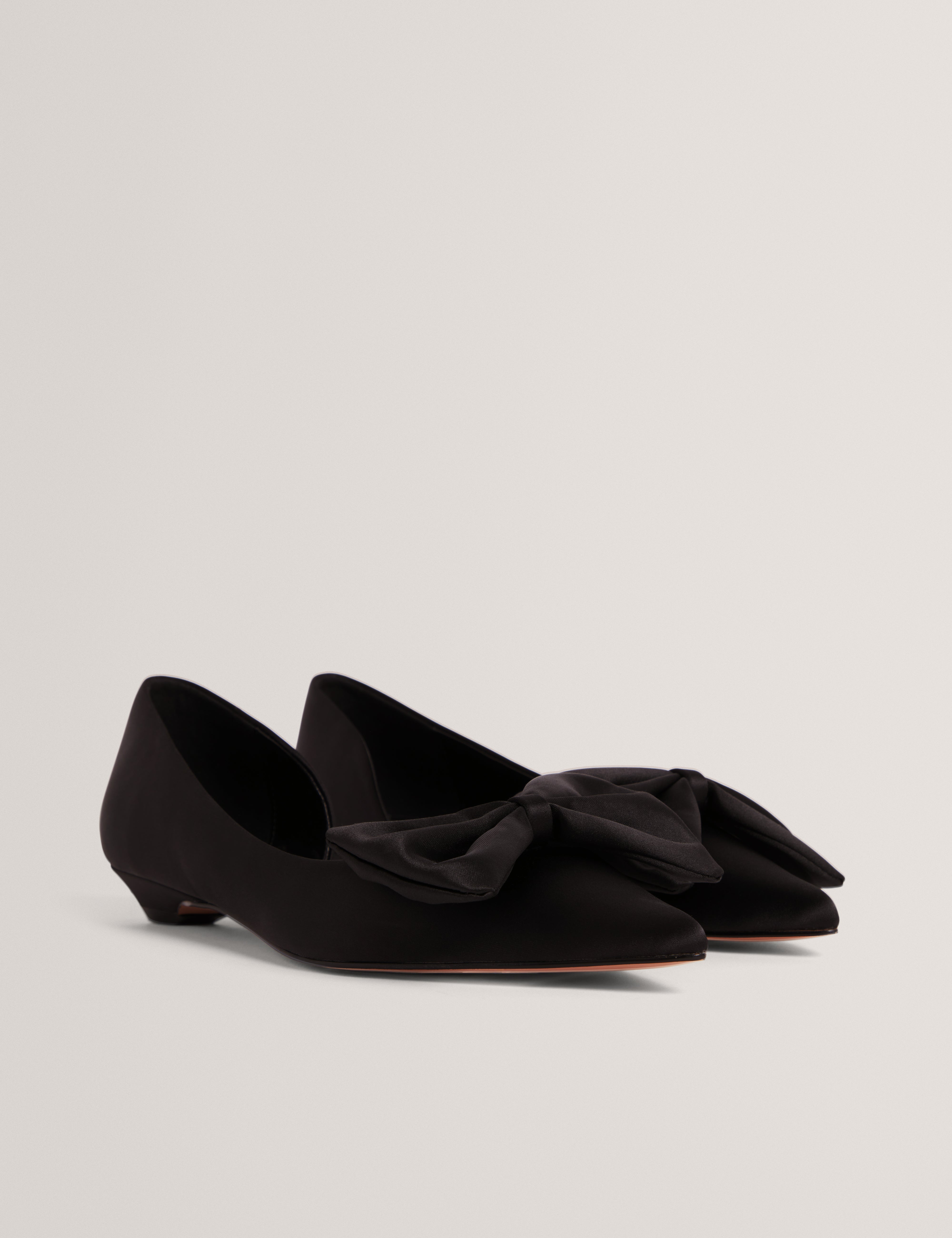 SOUFIYA: Satin Bow Detail Flat