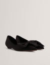 SOUFIYA: Satin Bow Detail Flat