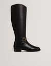 CLORETT: Belt Detail Riding Flat Boot