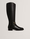 CLORETT: Belt Detail Riding Flat Boot