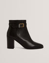 CLEONNA: Belt Detail Heeled Ankle Boot