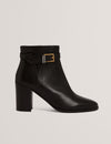 CLEONNA: Belt Detail Heeled Ankle Boot