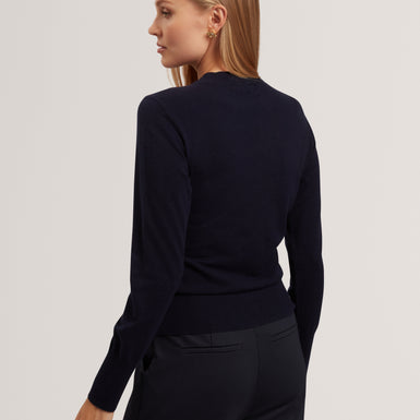 MAWIE: Printed Draped Front Knitted Top
