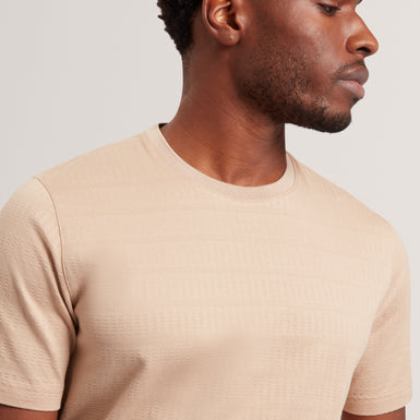 XADIEL: Ss Mixed Texture Stripe T-Shirt