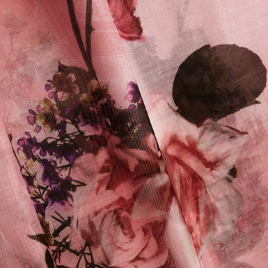 ETHNYA: Printed Organza Overlay Midi Skirt