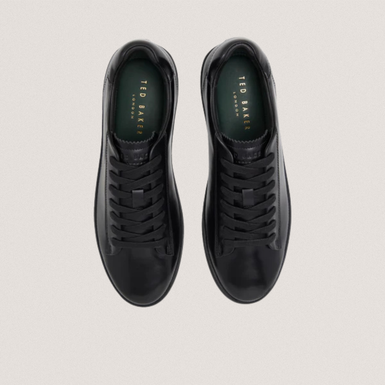 WSTWOOD: Leather Pebble Sneakers Black