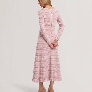 KASEYA: Long Sleeve Knitted Midi Dress