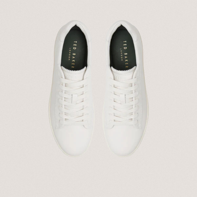 WSTWOOD: Leather Pebble Sneakers White