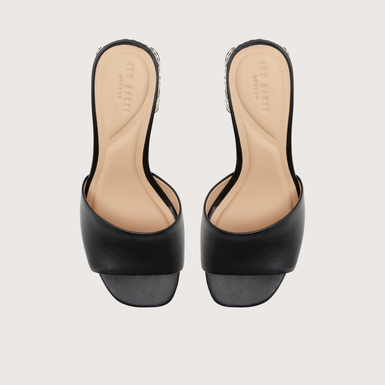CHLOOE: Mid Block Heel Sandal Black