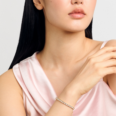 MELRAH: Crystal Adjustable Tennis Bracelet