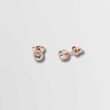 SINEE: Rosegold Mini Crystal Stud Earrings