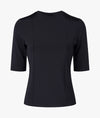 Women's Laurre-Slinky Short Sleeve Jersey Top Black