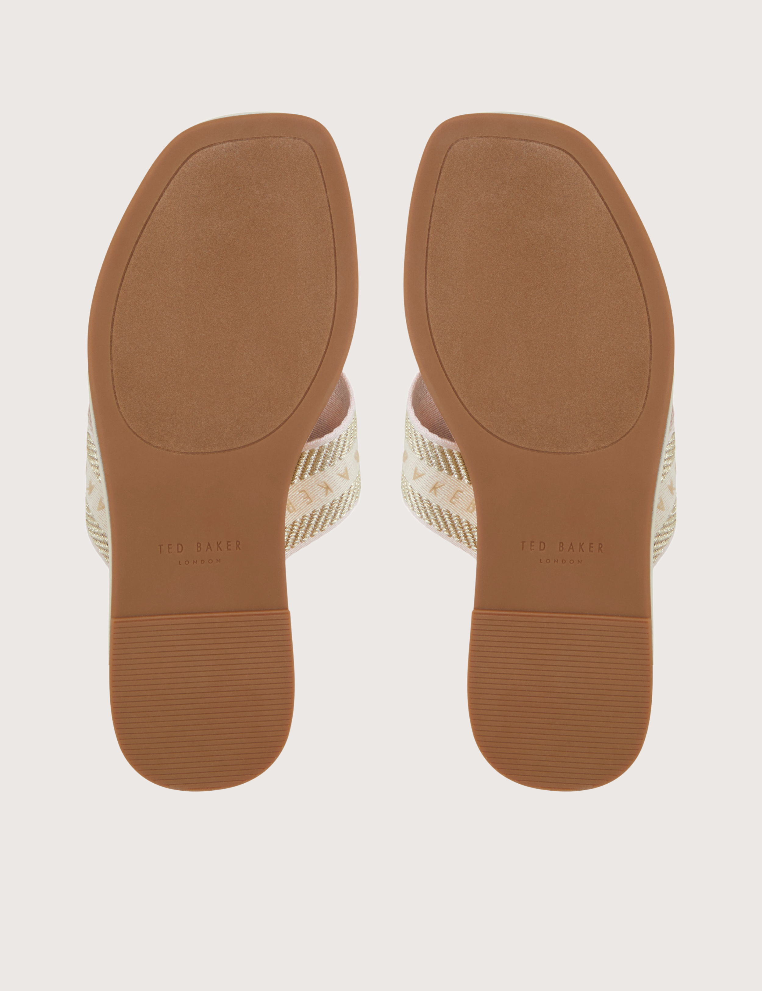 ASHIKA: Webbing Flat Sandal Ivory