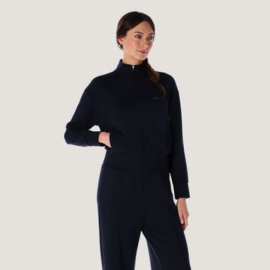 YASMIN: Tailored Cut Scuba Jacket