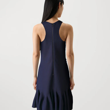 Women's ELZAAA-Racer Knitted Mini Dress Dk-Blue