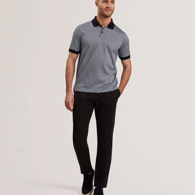 Men's AUGUSO-SS Regular Tonal Jacquard Polo